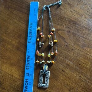 Chico’s Multicolor Beaded Necklace with Pendant